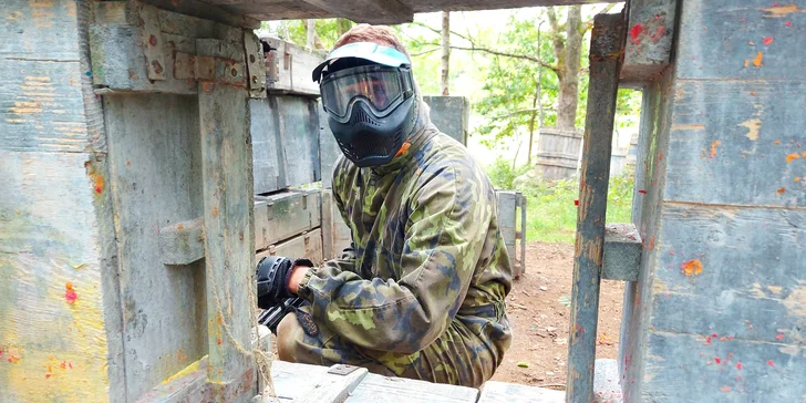 Paintballová přestřelka: 3 hod. na venkovním hřišti vč. zapůjčení vybavení a munice pro 1–6 hráčů