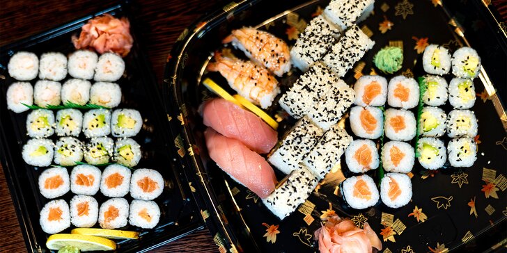 Hradecké Japonsko: sety s 10–36 ks nigiri a maki rolek s rybami i zeleninou