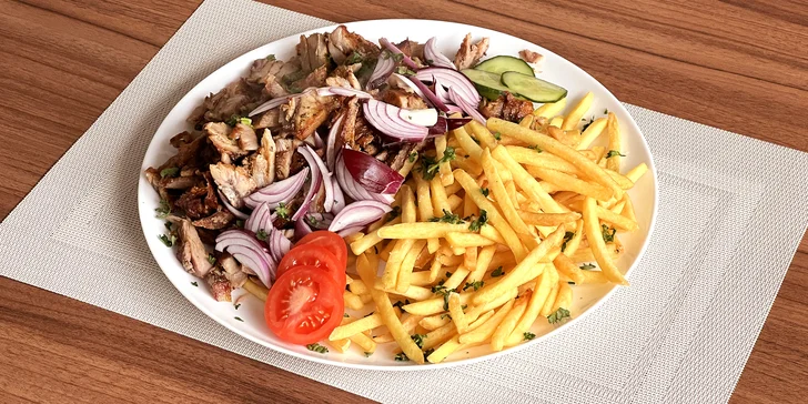 Řecká taverna v Ostravě: gyros s hranolky nebo masový talíř až pro 4 osoby