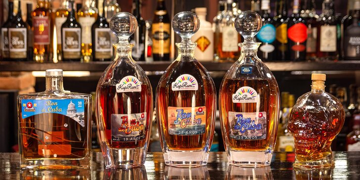 Degustace špičkových rumů pro 2 osoby ve VIP salonku restaurace Havana