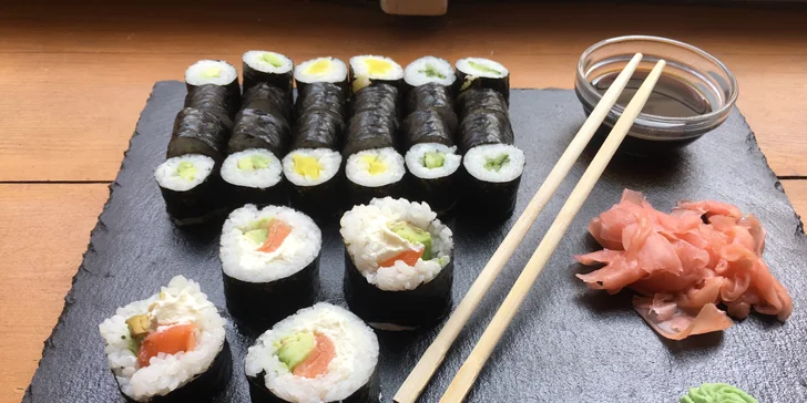 Sushi sety v nové restauraci u Pražského hradu: 24–88 klasických i netradičních kousků