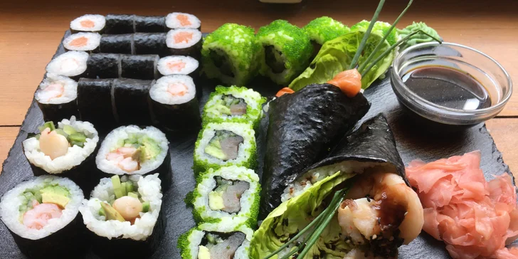 Sushi sety v nové restauraci u Pražského hradu: 24–88 klasických i netradičních kousků