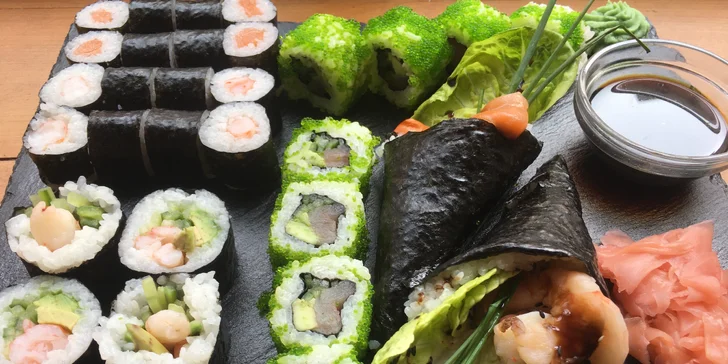 Sushi sety v nové restauraci u Pražského hradu: 24–88 klasických i netradičních kousků