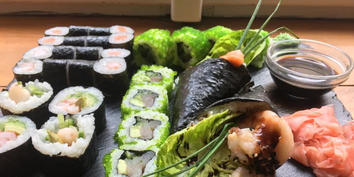 Sushi sety v nové restauraci u Pražského hradu: 24–88 klasických i netradičních kousků