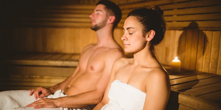 Privátní sauna pro dva: 1,5 či 2 hod. vč. zapůjčení prostěradel a ručníků
