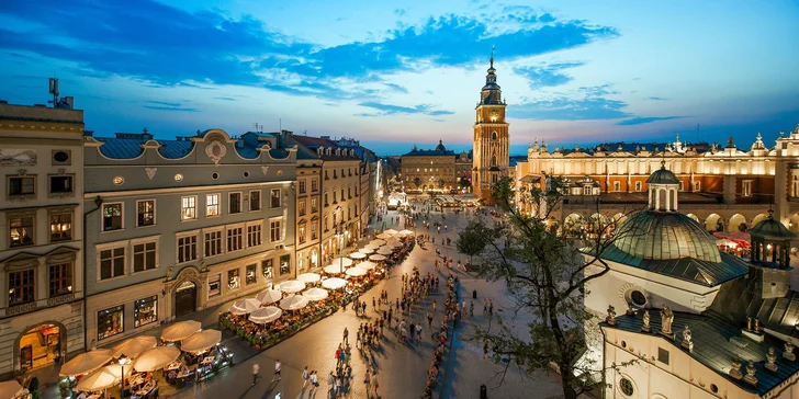 Pobyt v moderním hotelu v samém centru Krakova se snídaněmi