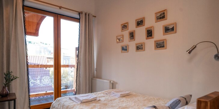 Luxusní pobyt v centru Zakopaného: moderní apartmány až pro 6 osob i neomezený wellness