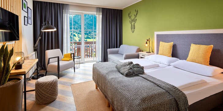 Pobyt ve 4* hotelu v rakouském Kaprunu: polopenze, neomezeně wellness, venkovní i vnitřní bazén, zdarma lanovky