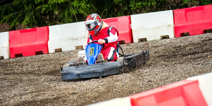 Jízdy na motokárách pro dospělé i děti: na výběr elektrické nebo šlapací káry