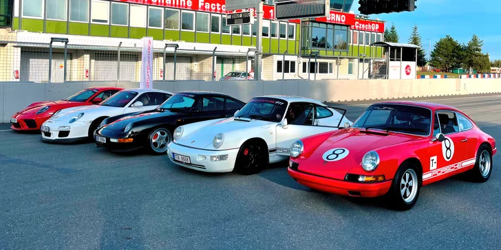 15–60min. jízdy v Porsche: 6 legendárních vozů od „devětsetjedenáctky“ z roku 1969 po 991 GT3