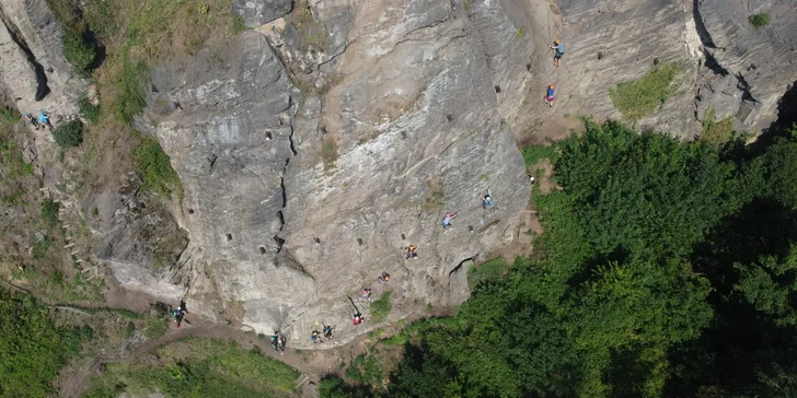 Via Ferrata: zajištěné cesty na Pastýřské stěně v Děčíně pro 1–3 osoby