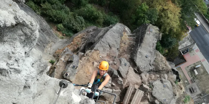 Via Ferrata: zajištěné cesty na Pastýřské stěně v Děčíně pro 1–3 osoby