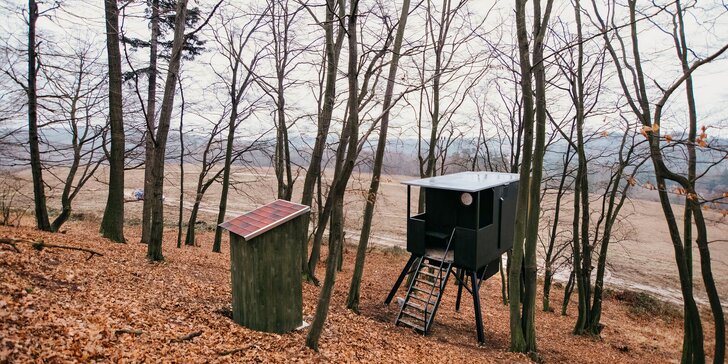 Moderní posed na severní Moravě pro pár: samota v přírodě, kuchyňka, výlety