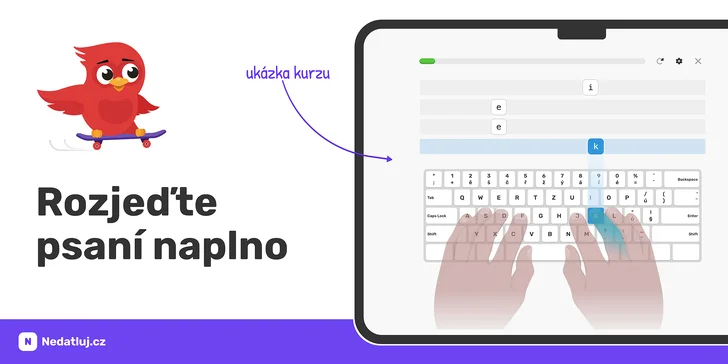 Přestaňte datlovat: online kurz psaní všemi deseti pro 1 osobu