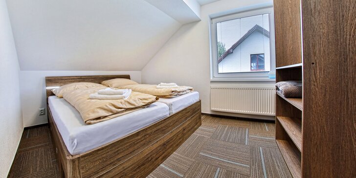 Pohodový pobyt u Liptovského Mikuláše pro pár i rodinu: vybavené moderní apartmány s kuchyňkou