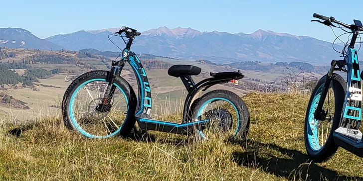 Půjčení elektrokoloběžek na hodinu, den či celý víkend: Lipno nebo Boršov nad Vltavou