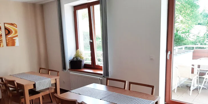 Využít můžete i společnou kuchyňku.
