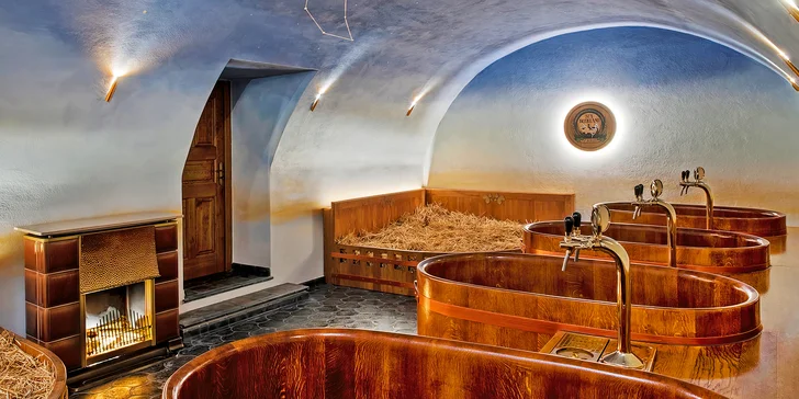Zámecký odpočinek v Beer spa Beerland: pivní koupel pro 1 nebo 2 osoby a kosmetika