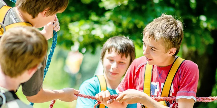 Jednodenní příměstské tábory pro děti ve věku 6-16 let: Lanové centrum Proud Praha