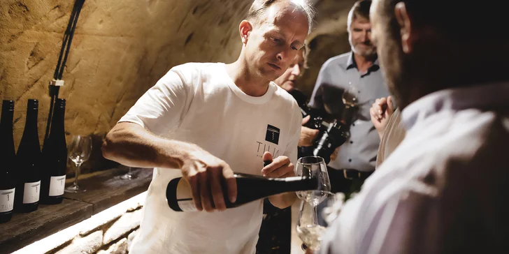 Prohlídka vinařství s degustací 6 až 8 vzorků vína i včetně pohoštění