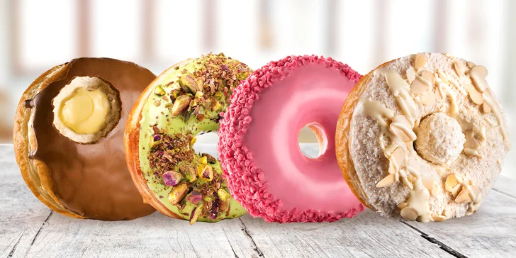 2–12 donutů dle výběru z Donuter Donuts: 21 příchutí s mňamózní polevou, posypem i náplní