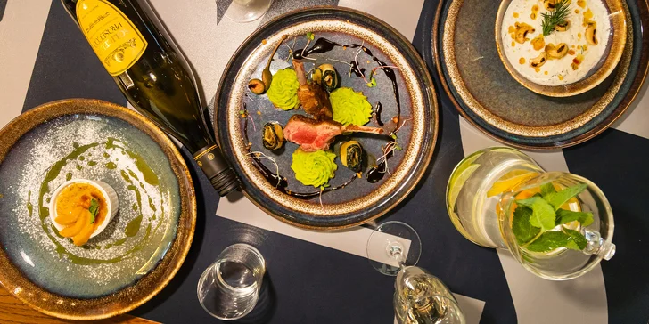 Degustační menu pro dva v Potrefené Huse: 3 či 6 luxusních chodů i lahev prosecca