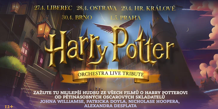 Vstupenka na koncert filmové hudby - Harry Potter Orchestra Live Tribute