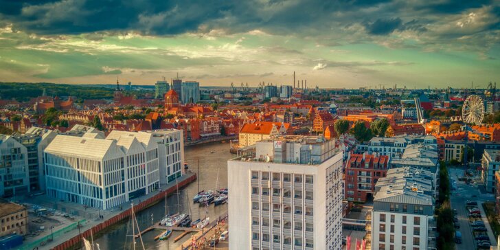 Historické centrum Gdaňsku: ubytování v moderním hotelu i památky