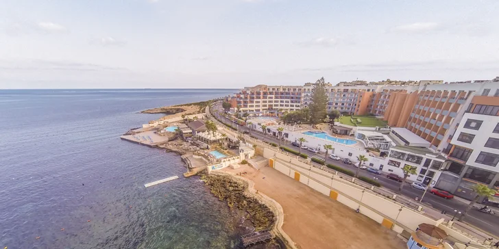 Malta a St. Paul's Bay: 4* hotel u vyhlášené pláže Bugibba Beach, neomezený wellness i snídaně