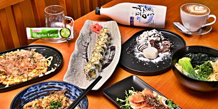 Cesta Japonskem: degustační menu pro jednoho či pár, tři chody a nápoj dle výběru i lahev rýžového vína