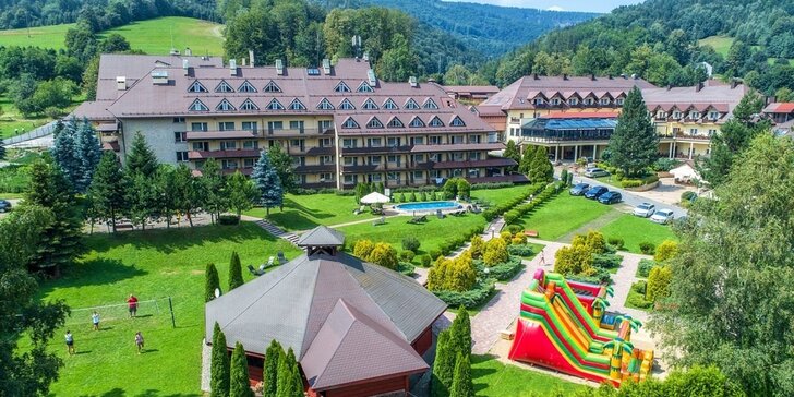 Pobyt ve Slezských Beskydech: hotel se super wellness a spoustou atrakcí pro děti, snídaně či polopenze