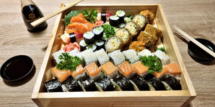 Otevřený voucher na sushi, asijské jídlo, obědový bufet i nápoje v hodnotě 500 až 2000 Kč