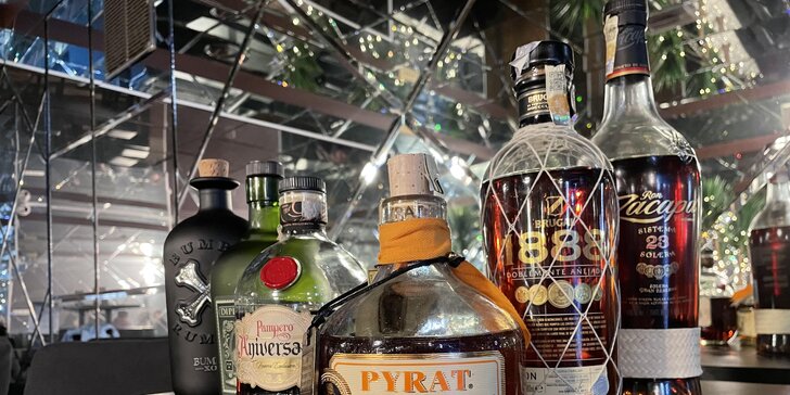 Degustace šesti prémiových rumů pro 1 nebo 2 osoby v centru Plzně