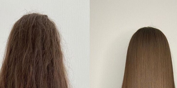 Brazilský keratin nebo intenzivní výživa vlasů pro lesk a sílu vlasů včetně střihu