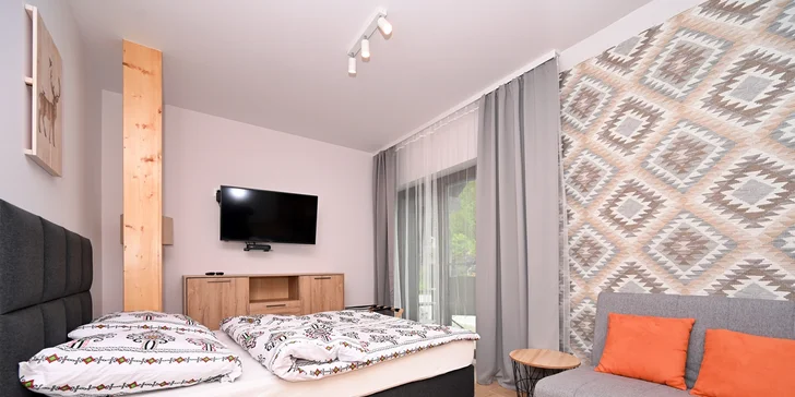 Moderní apartmány v polských Beskydech se snídaní a wellness