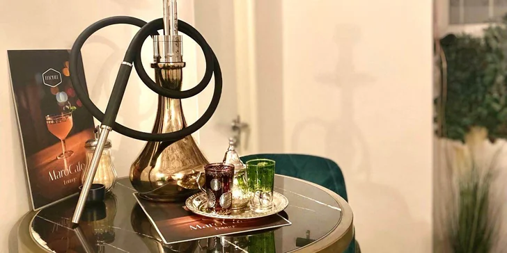 Vodní dýmka a ledové čaje v kavárně MaroCafe Lounge u Stromovky