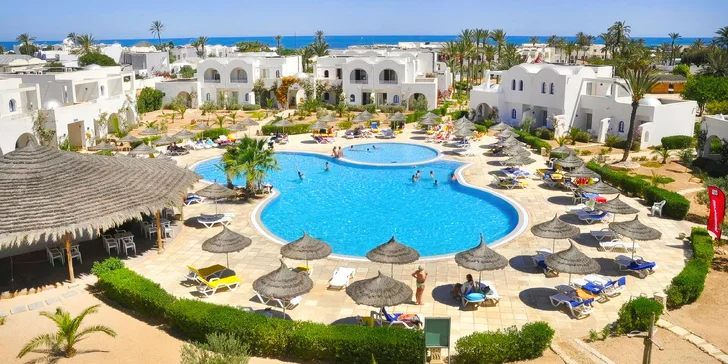 Rodinná dovolená v Tunisku: 4* Djerba Sun Beach Hotel & Spa s all inclusive a dítětem za letenku