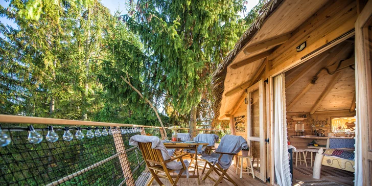 Dobrodružný pobyt v domečku na stromě uprostřed tiché přírody Nízkých Tater