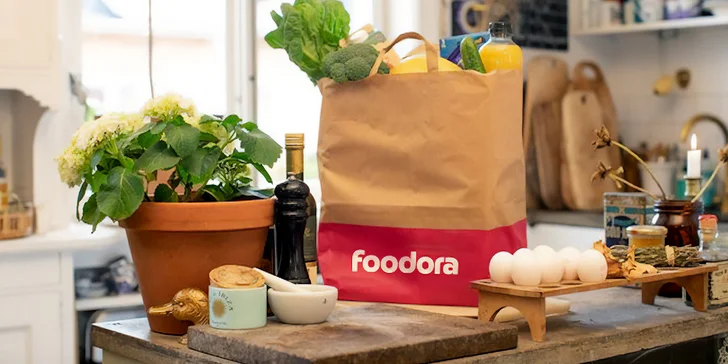 Nákup s dovozem až domů: kredit ve výši 100, 200 nebo 300 Kč na foodora MARKET