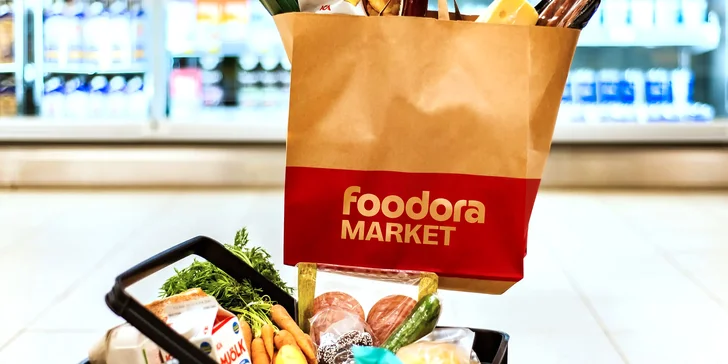 Nákup s dovozem až domů: kredit ve výši 100, 200 nebo 300 Kč na foodora MARKET