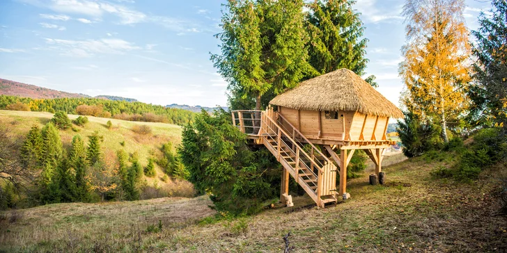 Krásný domek na stromě s velkou terasou: relax a romantika uprostřed tiché přírody