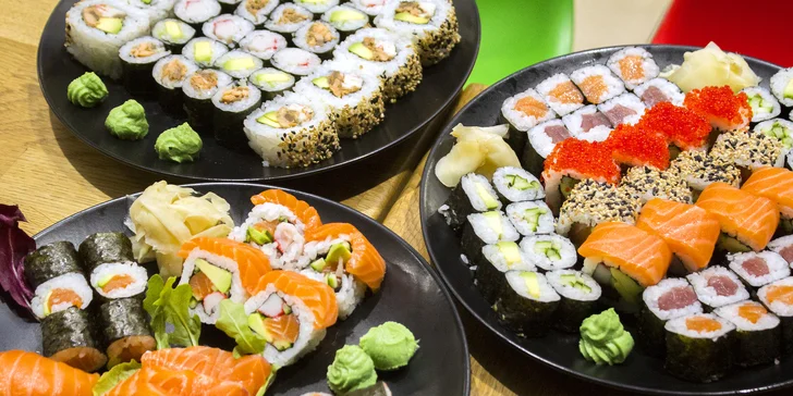 Sushi sety v bistru v brněnském OC Globus: 15 až 44 kousků, na místě či take away