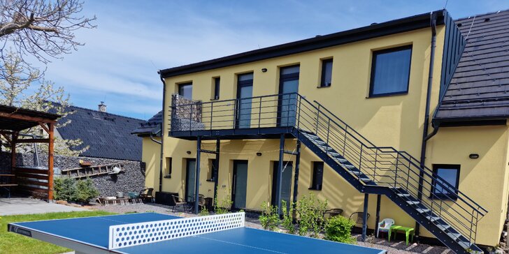 Moderní a prostorné apartmány v CHKO Železné hory pro pár i rodinu