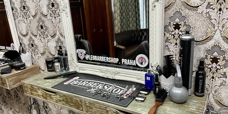 Pánský módní barber střih i úprava vousů v barbershopu na Vinohradech