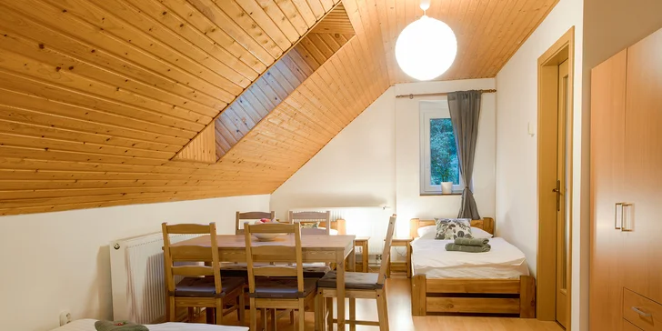 Apartmány v Jizerkách až pro 6 osob: dárek, lahev sektu na pokoji, zahrada, gril, dětské hřiště