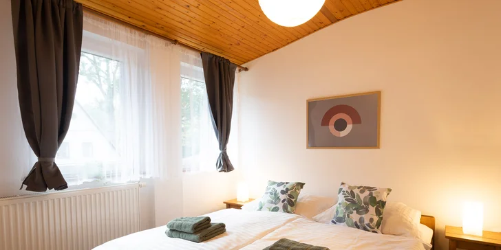 Apartmány v Jizerkách až pro 6 osob: dárek, lahev sektu na pokoji, zahrada, gril, dětské hřiště