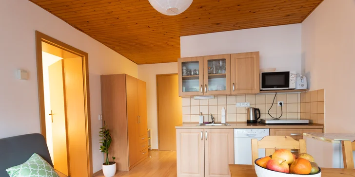 Apartmány v Jizerkách až pro 6 osob: dárek, lahev sektu na pokoji, zahrada, gril, dětské hřiště