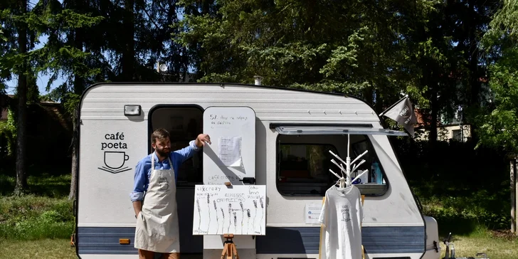 Foodtruck Café Poeta: káva, limonáda a zákusek dle nabídky pro 1 nebo 2 osoby