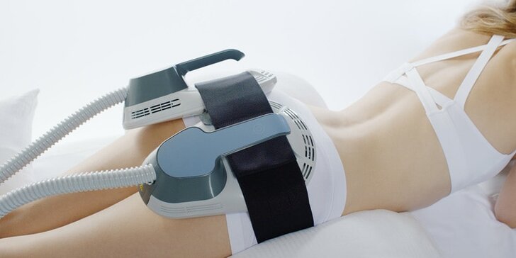 Intenzivní elektromagnetická redukce tuku a stimulace svalu i kalhotová přístrojová lymfodrenáž