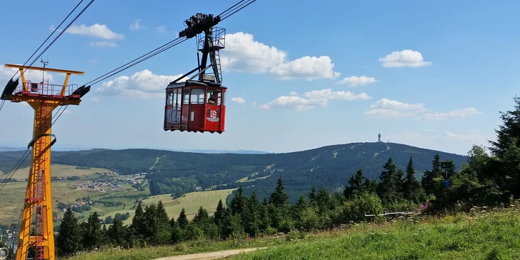 Aktivní rodinná dovolená v apartmánech v Krušnohoří u lanovky